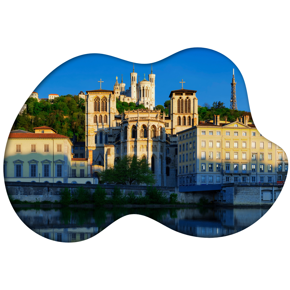 Vue de Lyon, zone d'intervention pour le yoga du rire en entreprise